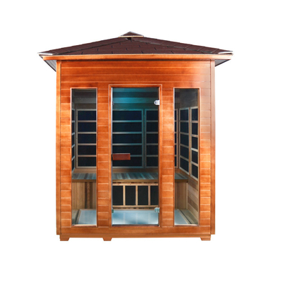 Rote Personen-Größe der Cedar Far Infrared Outdoor Dry-Sauna-Raum-Kohlenstoff-Platten-4