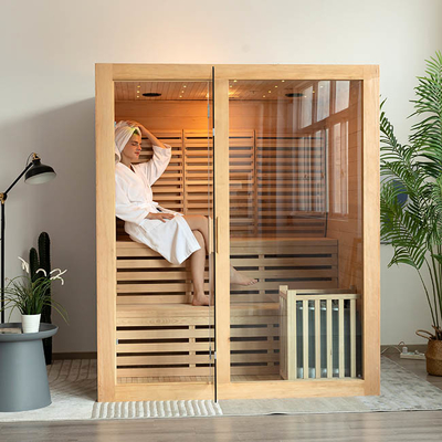 Rote Cedar Wooden Domestic Steam Rooms-Innensaunaausrüstungen für Person 3