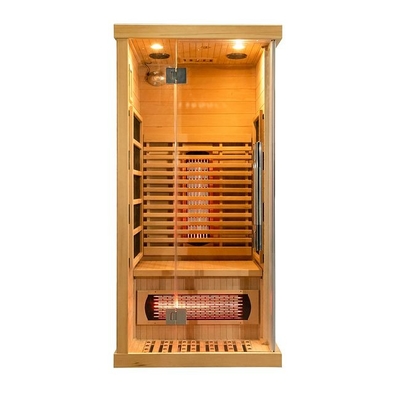 Festes hölzernes kanadische Personen-Hauptinfrarotsauna-hölzernes Luxuskleines des Schierlings-1