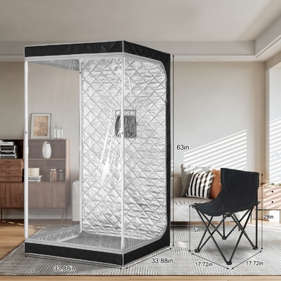 Vollkörper-Haus-tragbares Sauna-Zelt Klappzelt-tragbares mittleres Dampfsauna-Zelt