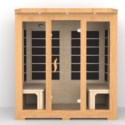 Smartmak Low Emf Innerhalb der Infrarot-Sauna 4 Personen Rote Zeder Infrarot-Sauna