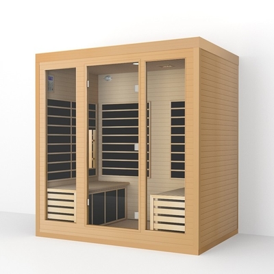 ODM OEM Massivholz großer Ferninfrarot-Sauna für 4 Personen Größe