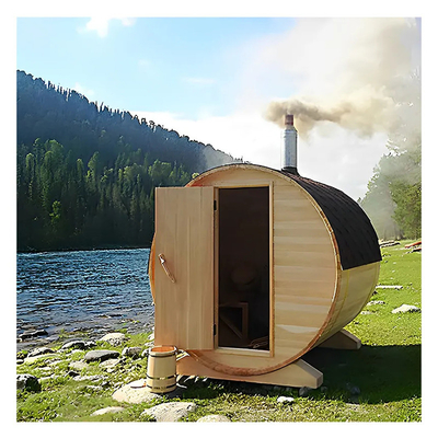 Holz Außen-Kanadische Rote Zeder Dampffass Sauna mit Herd Heizung