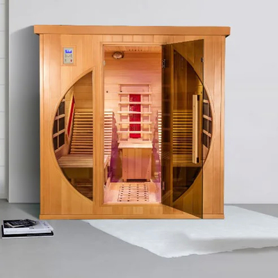 Vollspektraler Kohlenstoffbereich Ferninfrarot-Sauna Rote Zeder 0.C - 65.C Betriebstemperatur