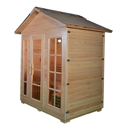 Hölzerner traditioneller Dampf-trockener Sauna-Raum ODM im Freien für Person 6