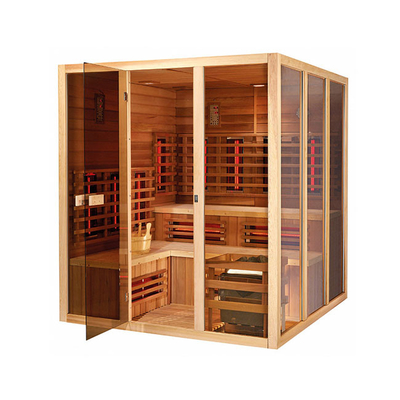5 Personen-Infrarotdampf-Sauna-Raum-kanadisches Schierlings-Holz