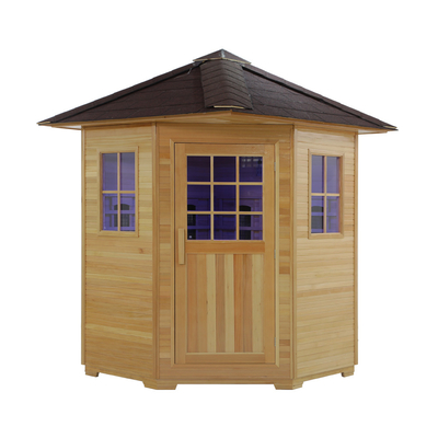 3 - 4 Personen-Cedar Dry Sauna Room Soem-ODM im Freien annehmbar