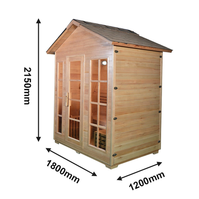 Rote Person des Cedar Hemlock Outdoor Solid Wood-Dampf-Sauna-Raum-einer