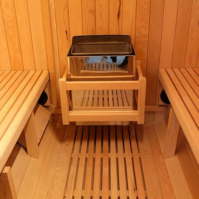 Erhitzt oben schnellen festen hölzernen Fass-Sauna-Raum im Freien 6 - 8 Person 6000W