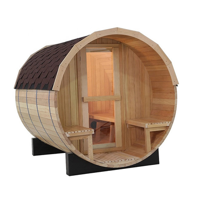 Enorm leistungsfähige hölzerne Fass-Sauna im Freien mit Sauna-Ofen Soem annehmbar