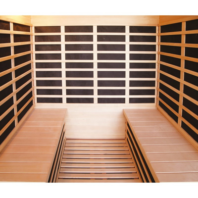 Schierlings-hölzerne Kohlenstoff-Platten-weiter trockener Sauna-Infrarotraum für Person 4
