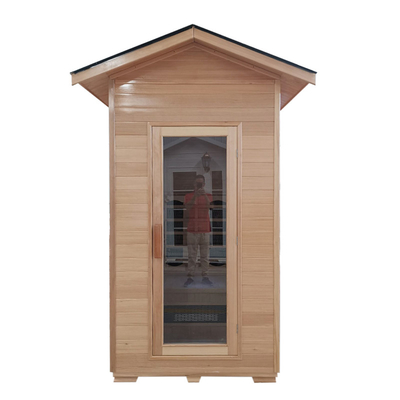 Keramischer Rohr-fester hölzerner trockener Sauna-Raum-im Freien moderne 1 Person