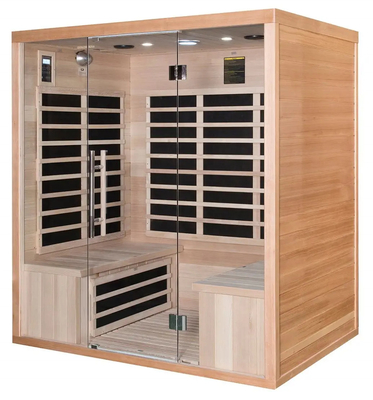Roter Cedar Wood Carbon Panel Far-Infrarotsauna-Raum für Person des Ausgangs4