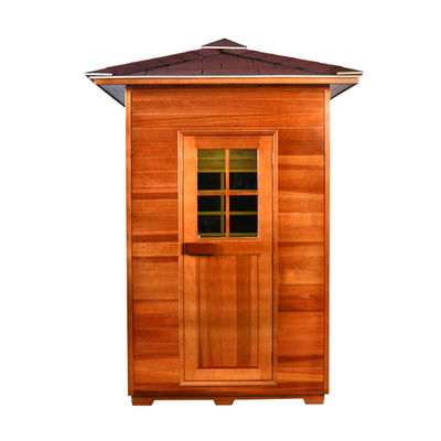Kohlenstoff-Platten-Holz-trockene Sauna im Freien für Person 2