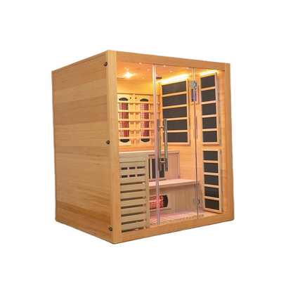 Doppelsystem-Infrarot und Dampf-Holz-Sauna-Zimmer für Familien-Gebrauch