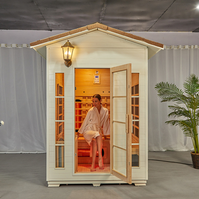 Hölzernes kombiniertes Sauna-Dampfbad-Kanada-InfrarotRed-cedar