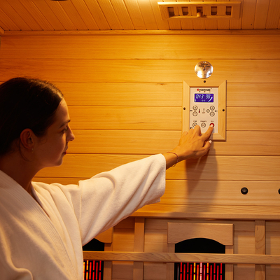 Hölzernes kombiniertes Sauna-Dampfbad-Kanada-InfrarotRed-cedar