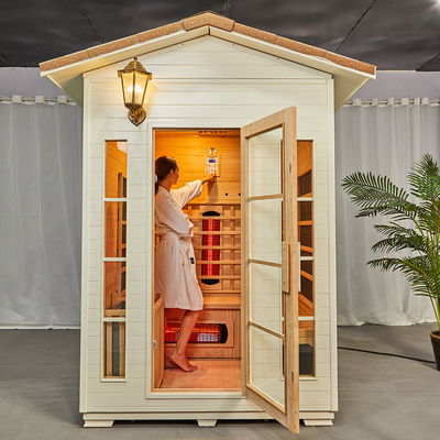 Hölzernes kombiniertes Sauna-Dampfbad-Kanada-InfrarotRed-cedar