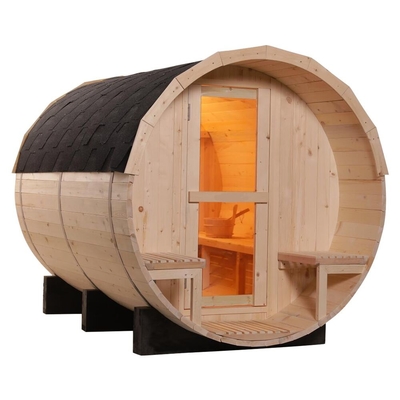 Kanadische Personen-hölzerne Fass-Sauna der Kiefern-2 traditionell