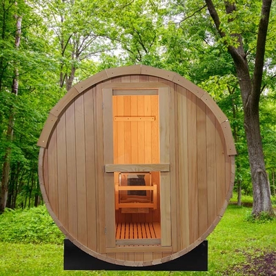 Feste hölzerne Personen-Dampf-Fass-Sauna des Schierlings-4 im Freien traditionell