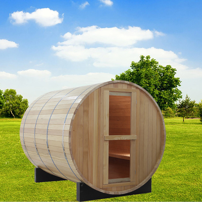 Feste hölzerne Personen-Dampf-Fass-Sauna des Schierlings-4 im Freien traditionell