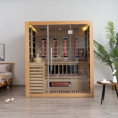 Kombinations-traditionelle Inneninfrarotdampf-Sauna für 4 Menschen 2700W