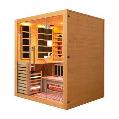Kombinations-traditionelle Inneninfrarotdampf-Sauna für 4 Menschen 2700W
