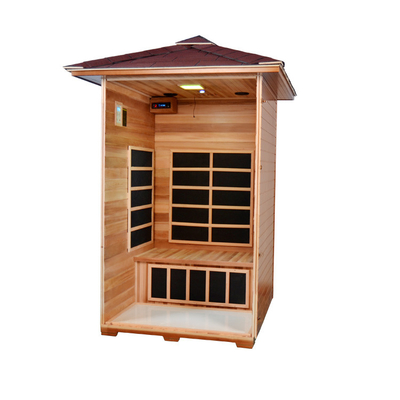 Personen-Größe der Kohlenstoff-Platten-Garten-hölzerne Sauna-2 im Freien
