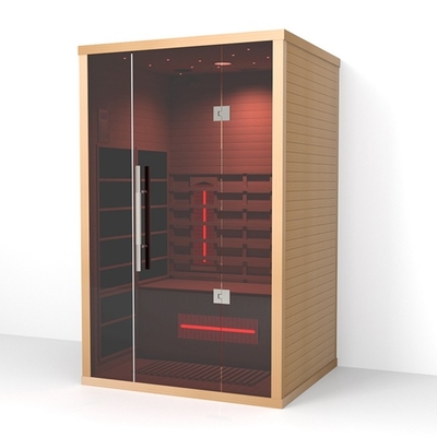 Hemlock / Red Cedar Indoor 2-Personen-Infrarotsauna für zu Hause