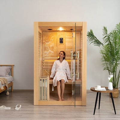 Red Cedar Wooden Home Traditionelle Innendampfsauna für 2 Personen