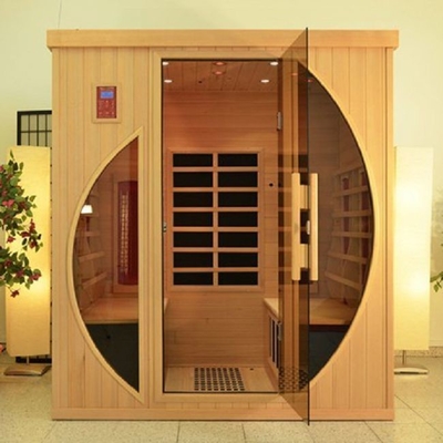 CE-zertifizierte Holz-Innen-Ferninfrarot-Trockensauna für Zuhause, 4 Personen