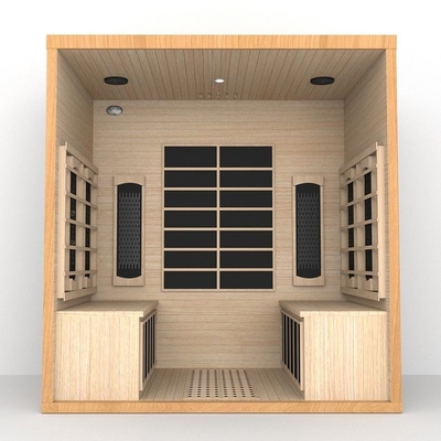 CE-zertifizierte Holz-Innen-Ferninfrarot-Trockensauna für Zuhause, 4 Personen