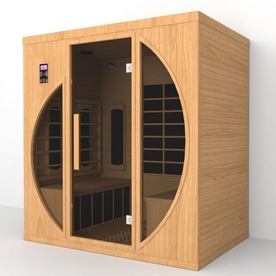 CE-zertifizierte Holz-Innen-Ferninfrarot-Trockensauna für Zuhause, 4 Personen