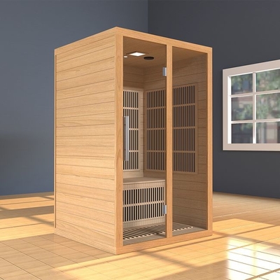 Bluetooth-kompatible FAR-Infrarot-Heimsauna für 2 Personen in Hemlock