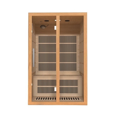 Bluetooth-kompatible FAR-Infrarot-Heimsauna für 2 Personen in Hemlock