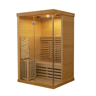 Soem-Massivholz-Nassdampf-traditionelle Innensauna für Zuhause, 2-Personen-Größe
