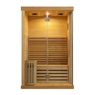 Canada Red Cedar Wooden Traditionelle 2-Personen-Dampfsauna für Zuhause