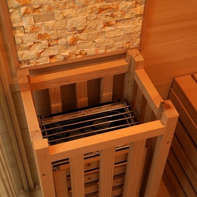 Canada Red Cedar Wooden Traditionelle 2-Personen-Dampfsauna für Zuhause