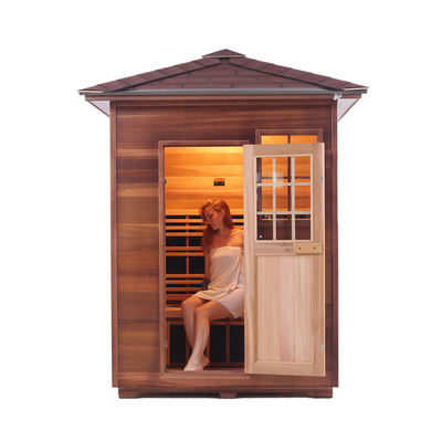 2 - 3 Personen Carbon Panel Outdoor Trockensauna Hausform