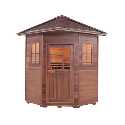 Carbon Panel Red Cedar Wooden Außensauna Traditionell