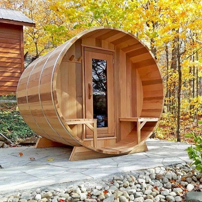 OEM-Massivholz-Dampfsauna aus roter Zeder im Freien für den Hinterhof