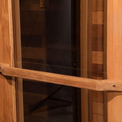 Canadian Red Cedar Dampf-Holzwürfel-Saunaraum im Freien traditionell