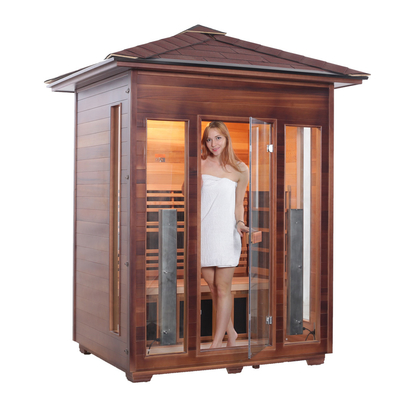 Carbon-Flächenheizung Outdoor-Trockensauna Kanadische Hemlocktanne