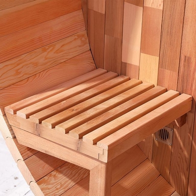 Klare rote Cedar Wood Electric Heater Wet-Dampf-Panoramablick-Sauna im Freien