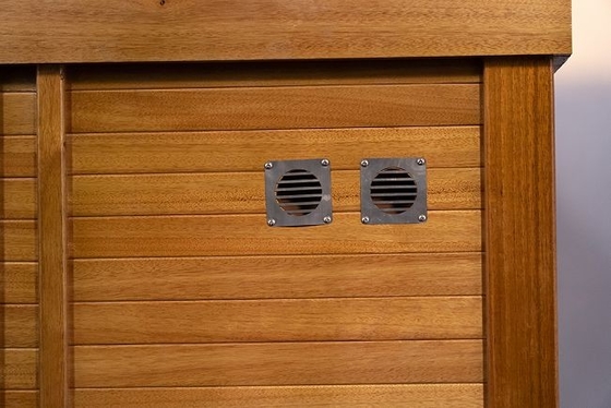 4 Personen-fester hölzerner Kohlenstoff-weiter Infrarotsauna-Innenraum mit Glastür