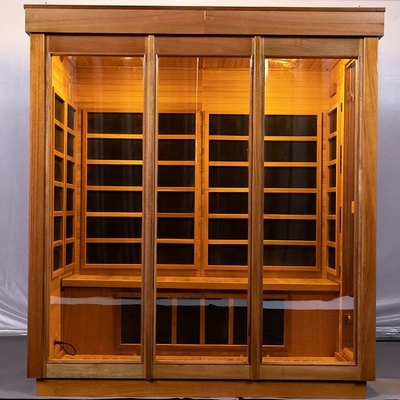 Kanadischer roter Personen-Sauna-Raum Cedar Wooden Infrareds 4 für Hauptinnen