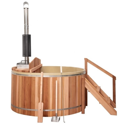 Cedar Wood Hot Tub Steam-Sauna-Raum mit hölzernem brennendem Ofen