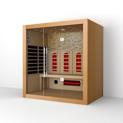 Volle Spektrum- und Kohlenstoff-Heater Wooden Indoor Dry Sauna-4 Menschen Größen