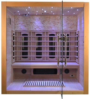 Volle Spektrum- und Kohlenstoff-Heater Wooden Indoor Dry Sauna-4 Menschen Größen