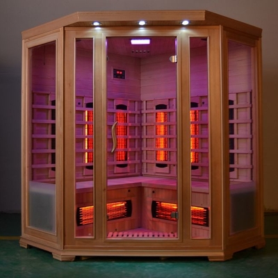 Kanadische Schierlings-Wohnzimmer-Ecken-Infrarotsauna-Raum 3 | 4 Personen-Gebrauch